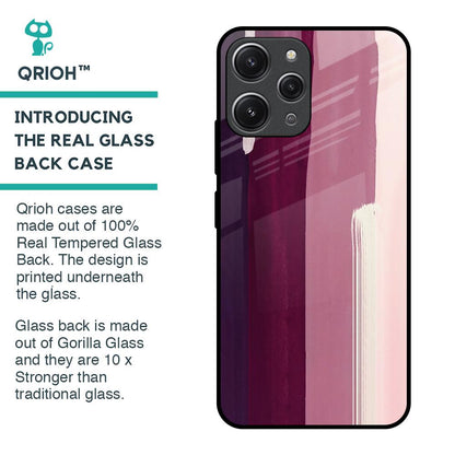 Brush Stroke Art Glass Case for Redmi 12
