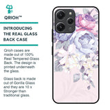 Elegant Floral Glass Case for Redmi 12