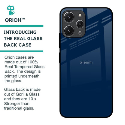 Royal Navy Glass Case for Redmi 12
