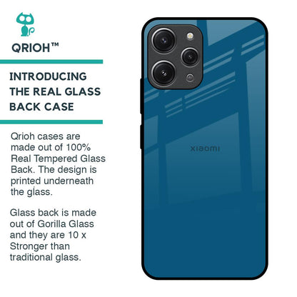 Cobalt Blue Glass Case for Redmi 12