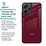 Classic Burgundy Glass Case for Redmi 12