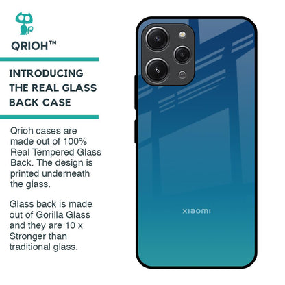 Celestial Blue Glass Case For Redmi 12