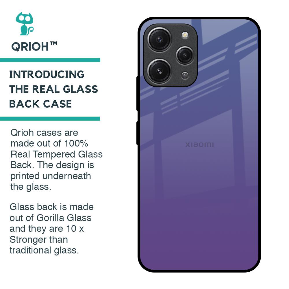 Indigo Pastel Glass Case For Redmi 12