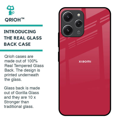 Solo Maroon Glass case for Redmi 12