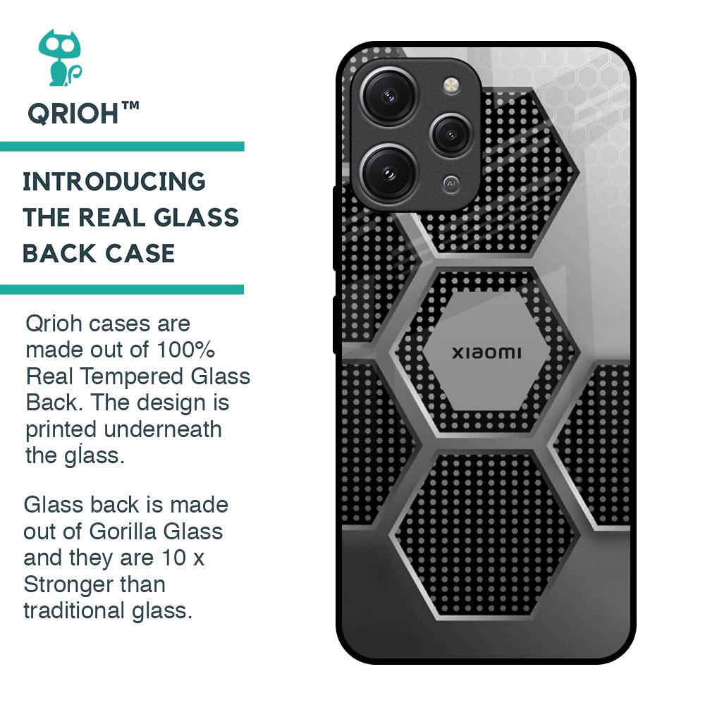 Hexagon Style Glass Case For Redmi 12