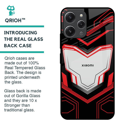 Quantum Suit Glass Case For Redmi 12