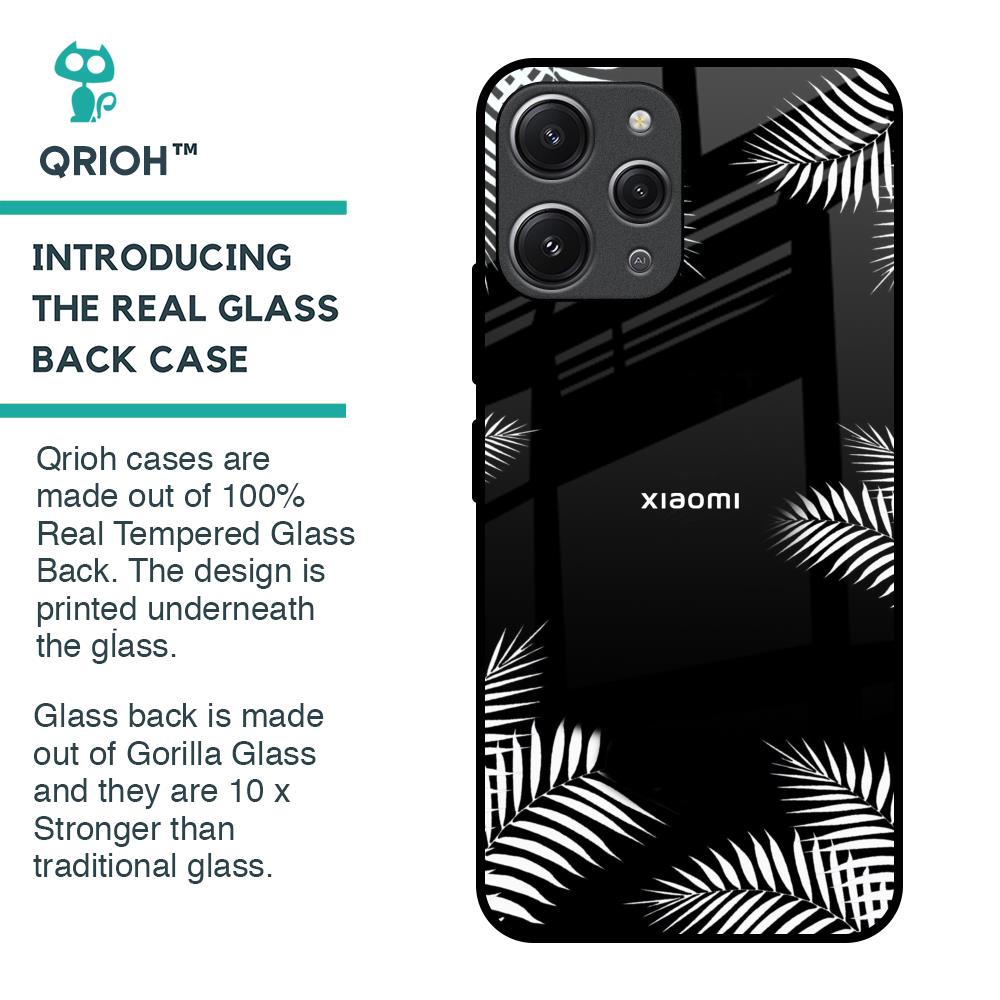 Zealand Fern Design Glass Case For Redmi 12