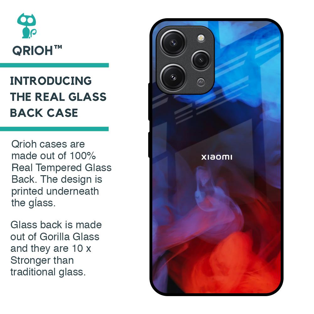 Dim Smoke Glass Case for Redmi 12
