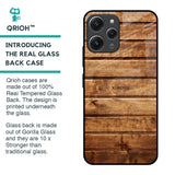 Wooden Planks Glass Case for Redmi 12