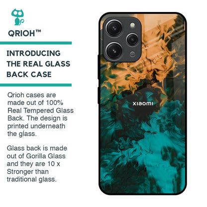Watercolor Wave Glass Case for Redmi 12