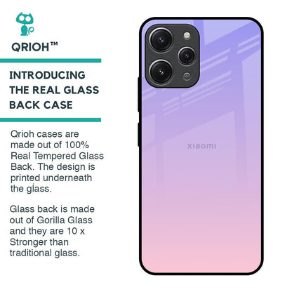 Lavender Gradient Glass Case for Redmi 12