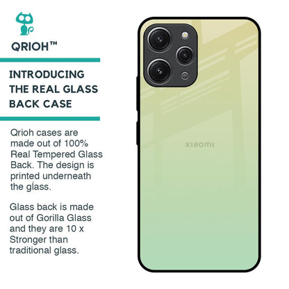 Mint Green Gradient Glass Case for Redmi 12