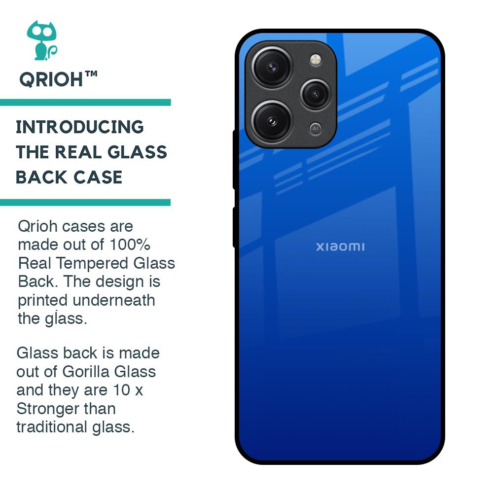 Egyptian Blue Glass Case for Redmi 12