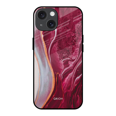 Crimson Ruby iPhone 15 Glass Back Cover Online