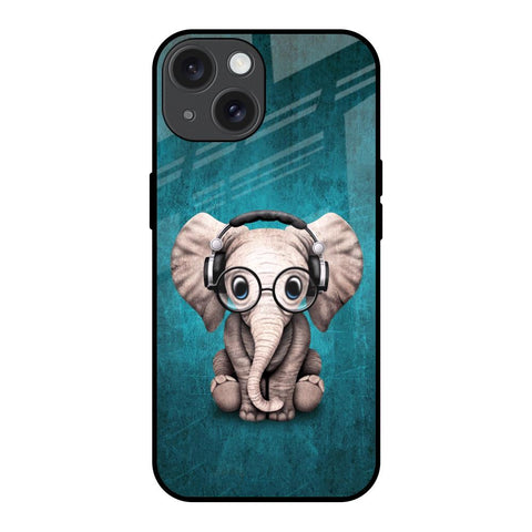 Adorable Baby Elephant iPhone 15 Glass Back Cover Online