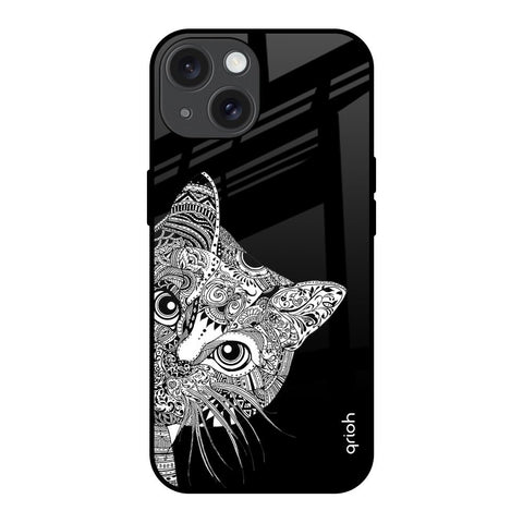 Kitten Mandala iPhone 15 Glass Back Cover Online