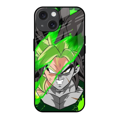 Anime Green Splash iPhone 15 Glass Back Cover Online