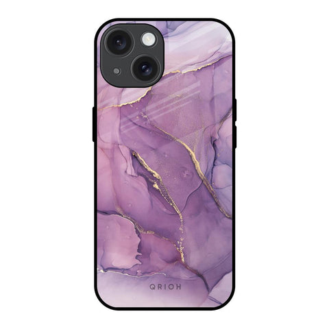 Purple Gold Marble iPhone 15 Glass Back Cover Online