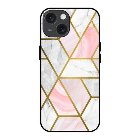 Geometrical Marble iPhone 15 Glass Back Cover Online