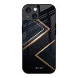 Sleek Golden & Navy iPhone 15 Glass Back Cover Online