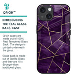 Geometric Purple Glass Case For iPhone 15