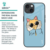 Adorable Cute Kitty Glass Case For iPhone 15