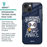 Struggling Panda Glass Case for iPhone 15