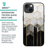 Tricolor Pattern Glass Case for iPhone 15