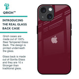 Classic Burgundy Glass Case for iPhone 15