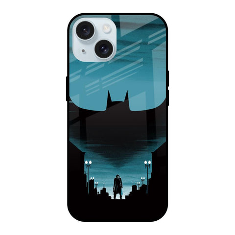 Cyan Bat iPhone 15 Glass Back Cover Online