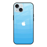 Wavy Blue Pattern iPhone 15 Glass Back Cover Online