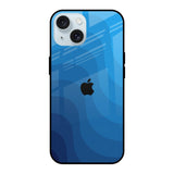 Blue Wave Abstract iPhone 15 Glass Back Cover Online