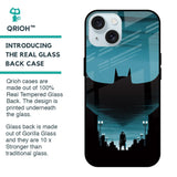 Cyan Bat Glass Case for iPhone 15
