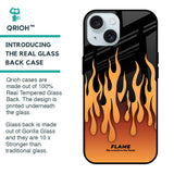 Fire Flame Glass Case for iPhone 15