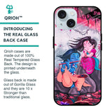Radha Krishna Art Glass Case for iPhone 15