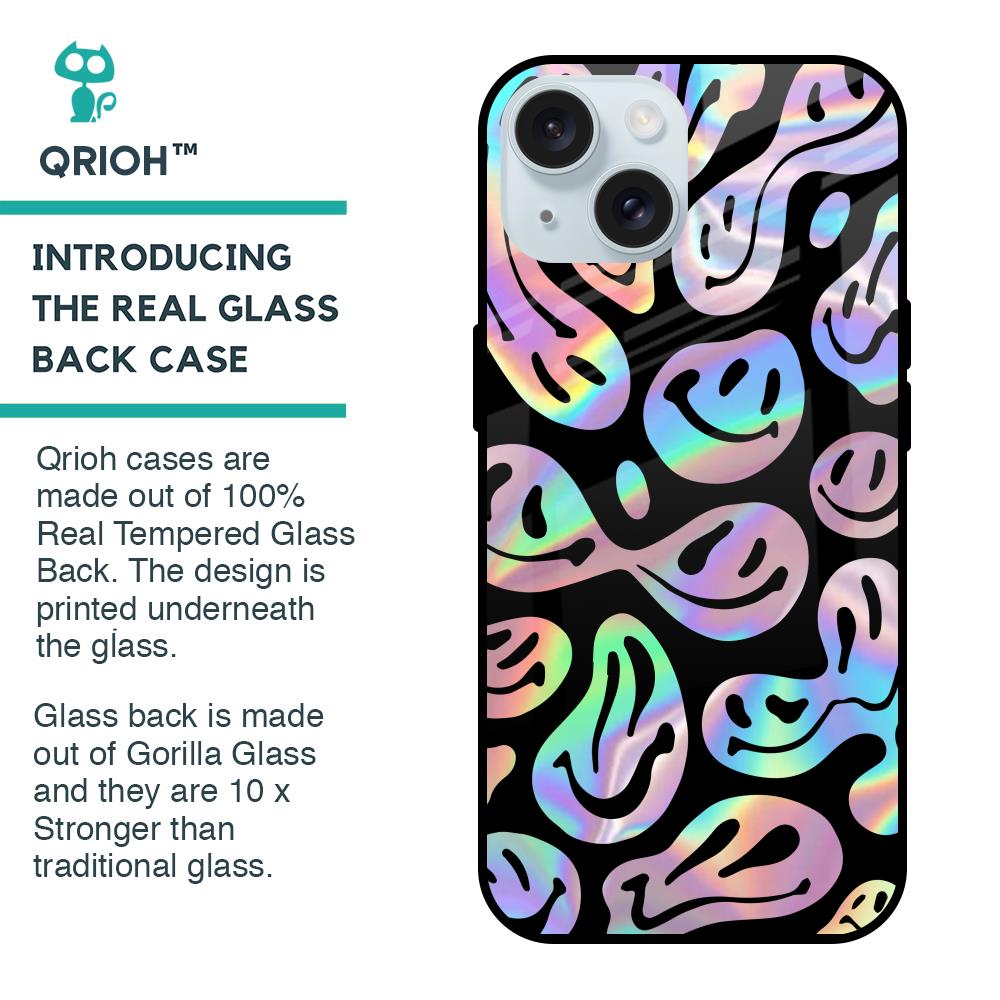 Acid Smile Glass Case for iPhone 15