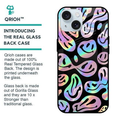 Acid Smile Glass Case for iPhone 15