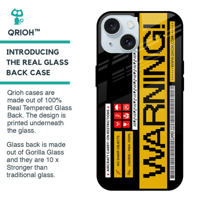 Aircraft Warning Glass Case for iPhone 15