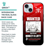 Luffy Wanted Glass Case for iPhone 15