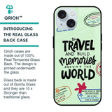 Travel Stamps Glass Case for iPhone 15