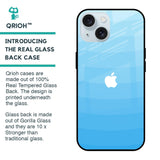 Wavy Blue Pattern Glass Case for iPhone 15