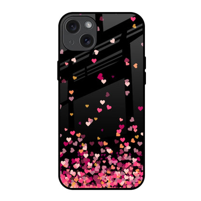 Heart Rain Fall iPhone 15 Plus Glass Back Cover Online