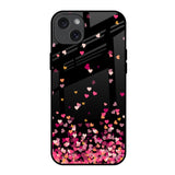 Heart Rain Fall iPhone 15 Plus Glass Back Cover Online
