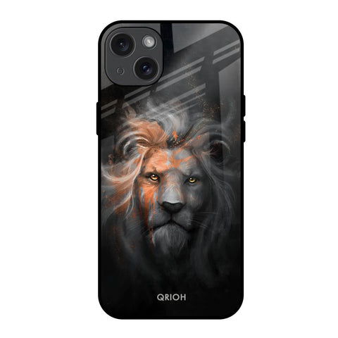 Devil Lion iPhone 15 Plus Glass Back Cover Online
