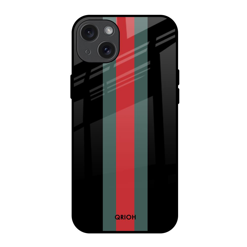 Vertical Stripes iPhone 15 Plus Glass Back Cover Online