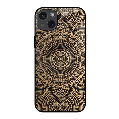 Luxury Mandala iPhone 15 Plus Glass Back Cover Online
