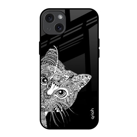 Kitten Mandala iPhone 15 Plus Glass Back Cover Online