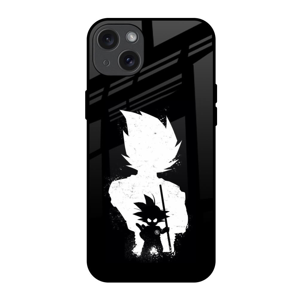 Monochrome Goku iPhone 15 Plus Glass Back Cover Online