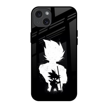 Monochrome Goku iPhone 15 Plus Glass Back Cover Online