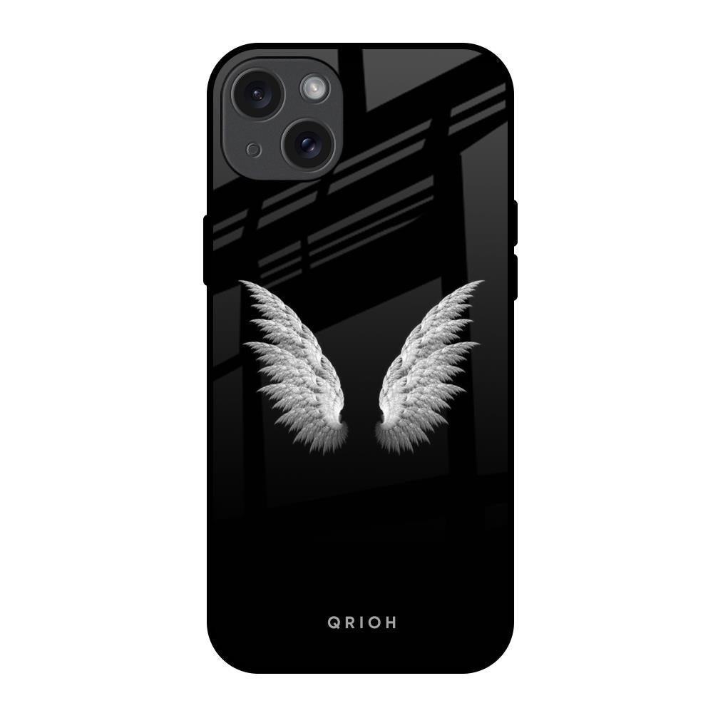 White Angel Wings iPhone 15 Plus Glass Back Cover Online